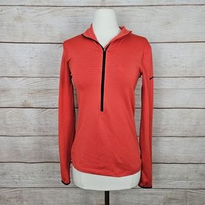 Nike Pro Dri Fit Fleece Lined 1/4 Zip Long Sleeve Shirt Small